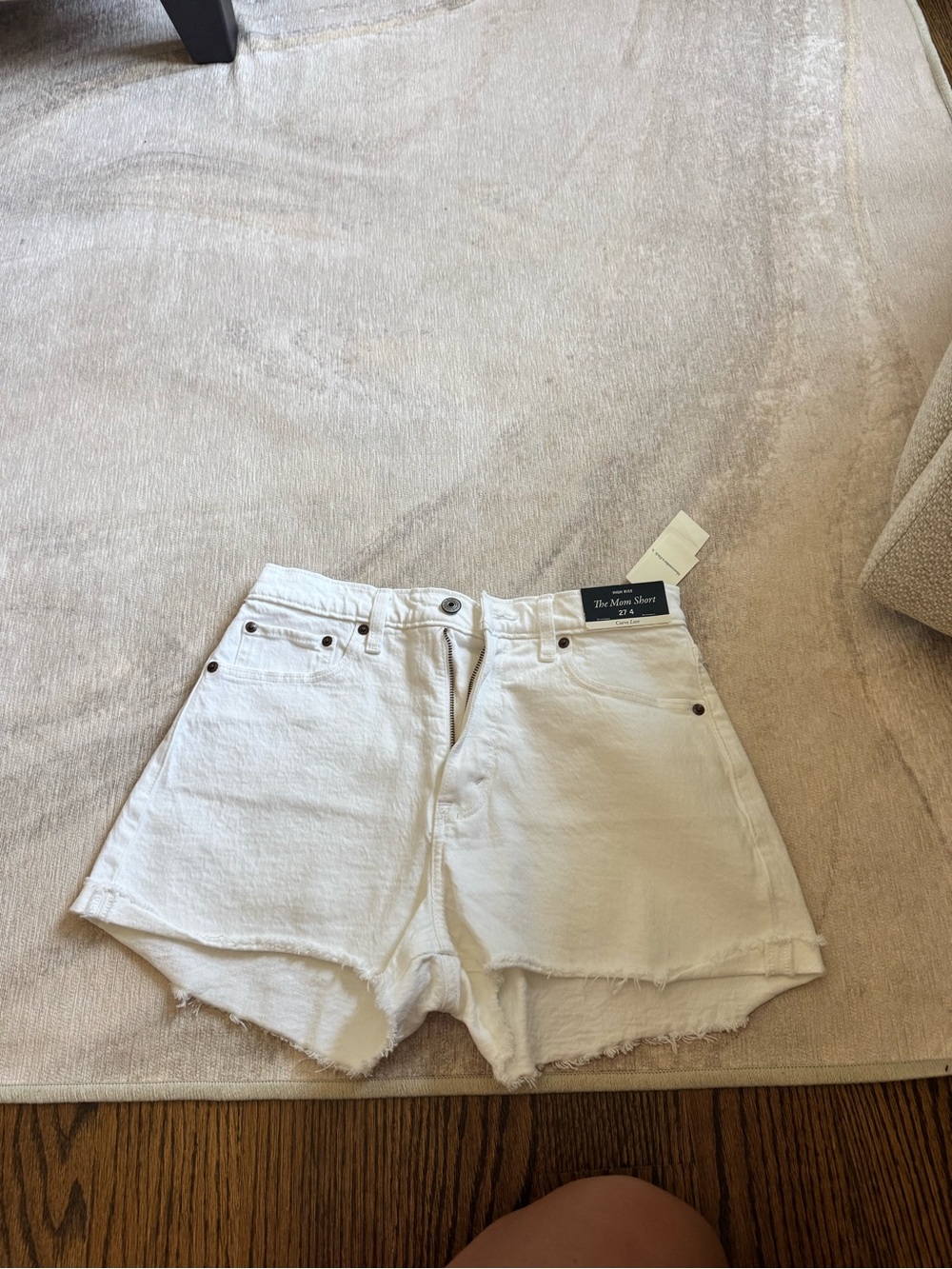 New Abercrombie & Fitch The Mom Short - White curve love